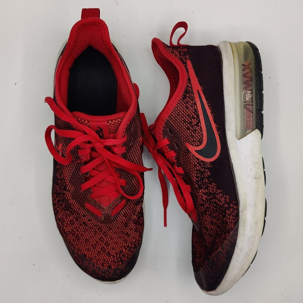Nike Air Max Sequent Youth 5Y Running Shoes AQ2244-002 Red Black